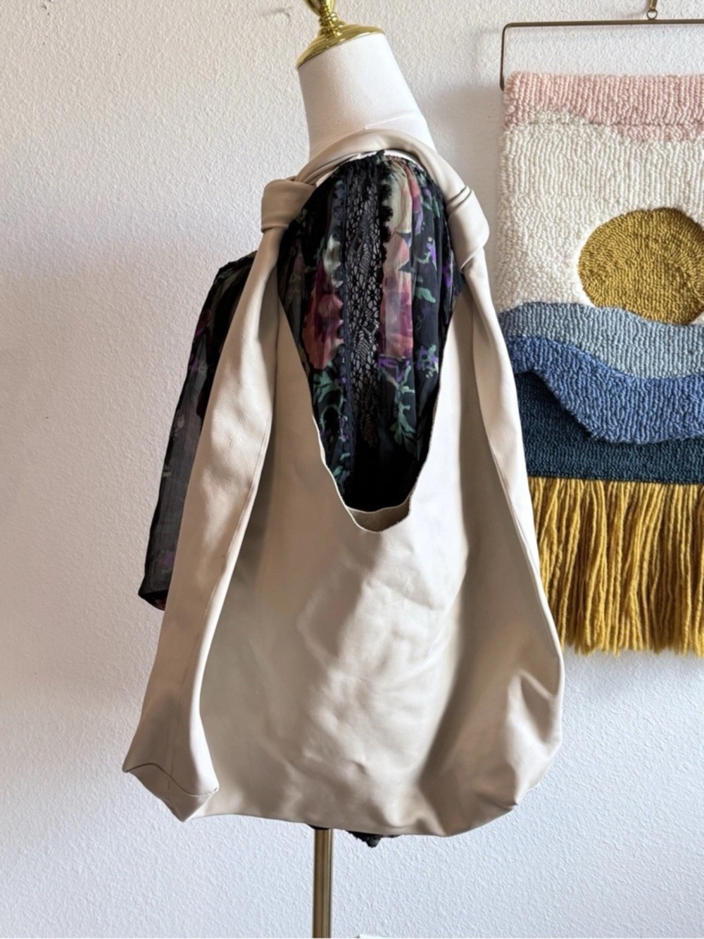 The Row Ascot Butter Leather Slouchy Knotted Bag Purse